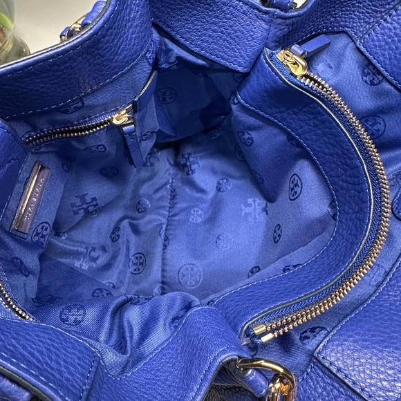 Tory Burch Harper Royal Blue Crossbody Shoulder Tote Bag EUC - Picture 14 of 14